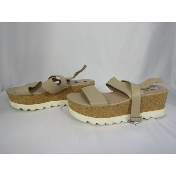 Women's Summer Sandal Steve Madden Light Brown Platform Krista Size 9 - Picture 4 of 10